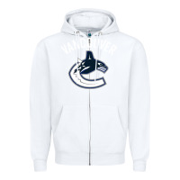 White canucks white Zipper Hoodie - linhVisuals