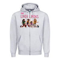 Heather Grey growing up   the linda lindas Zipper Hoodie - linhVisuals