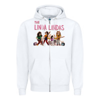 White growing up   the linda lindas Zipper Hoodie - linhVisuals