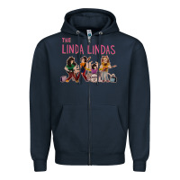 Navy growing up   the linda lindas Zipper Hoodie - linhVisuals