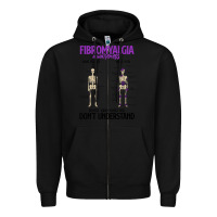 Black fibromyalgia awareness do not judge what you dont understand Zipper Hoodie - linhVisuals