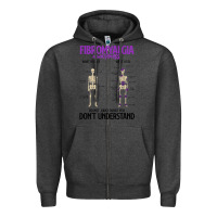 Charcoal Heather fibromyalgia awareness do not judge what you dont understand Zipper Hoodie - linhVisuals