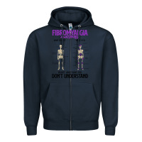 Navy fibromyalgia awareness do not judge what you dont understand Zipper Hoodie - linhVisuals