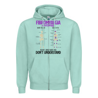 Seafoam fibromyalgia awareness do not judge what you dont understand Zipper Hoodie - linhVisuals