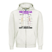 Oatmeal Heather fibromyalgia awareness do not judge what you dont understand Zipper Hoodie - linhVisuals