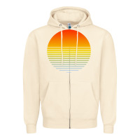 Sandshell retro sunset Zipper Hoodie - linhVisuals