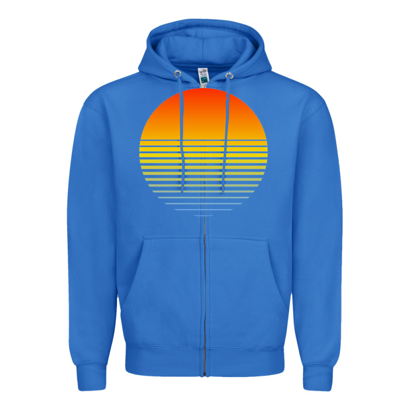 Retro Sunset Zipper Hoodie by linhVisuals | Teevron