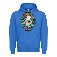 True Royal heifer cowhide aztec Zipper Hoodie - JahusDesignShop