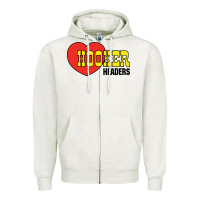 Oatmeal Heather hooker headers Zipper Hoodie - linhVisuals