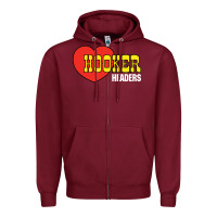 Burgundy hooker headers Zipper Hoodie - linhVisuals