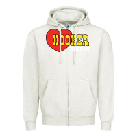 Oatmeal Heather hooker headers Zipper Hoodie - linhVisuals