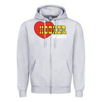 Heather Grey hooker headers Zipper Hoodie - linhVisuals