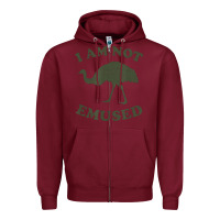 Burgundy funny not emu sed emu   not amused ostrich bird Zipper Hoodie - linhVisuals