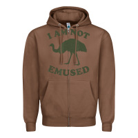 Chestnut funny not emu sed emu   not amused ostrich bird Zipper Hoodie - linhVisuals