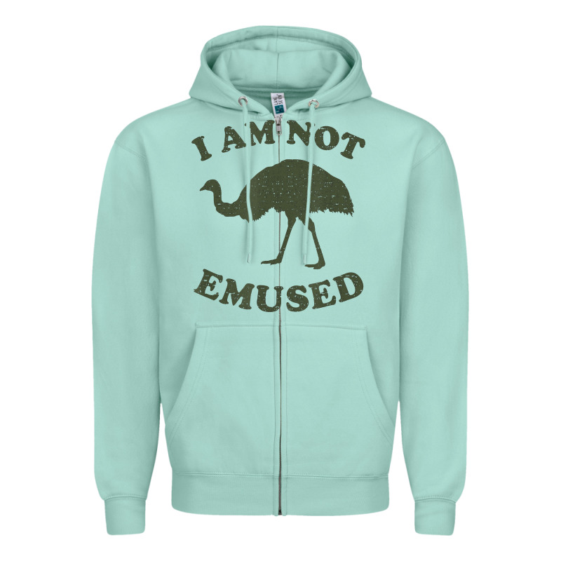 Funny Not Emu Sed Emu   Not Amused Ostrich Bird Zipper Hoodie by linhVisuals | Teevron