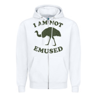 White funny not emu sed emu   not amused ostrich bird Zipper Hoodie - linhVisuals
