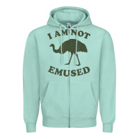 Seafoam funny not emu sed emu   not amused ostrich bird Zipper Hoodie - linhVisuals