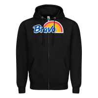 Black bravo supermarket Zipper Hoodie - linhVisuals