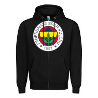 Black fenerbahçe Zipper Hoodie - linhVisuals