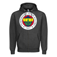 Charcoal Heather fenerbahçe Zipper Hoodie - linhVisuals