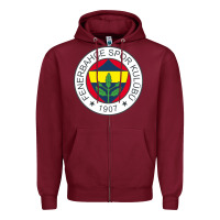 Burgundy fenerbahçe Zipper Hoodie - linhVisuals
