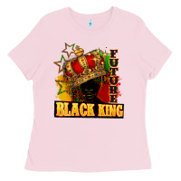 Bubblegum Pink Future black king Ladies Tee - FaDigitalArtStudio