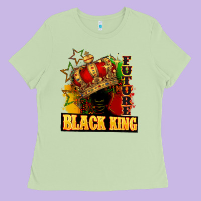 Future Black King Ladies Tee Designed By Fadigitalartstudio