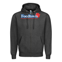 Charcoal Heather foodtown Zipper Hoodie - linhVisuals