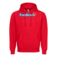 Red foodtown Zipper Hoodie - linhVisuals