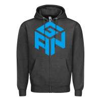 Charcoal Heather gancube Zipper Hoodie - linhVisuals