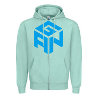 Seafoam gancube Zipper Hoodie - linhVisuals