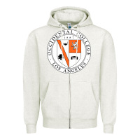 Oatmeal Heather Occidental College Zipper Hoodie - linhVisuals