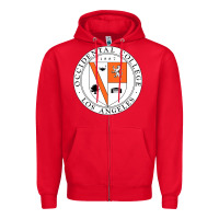 Red Occidental College Zipper Hoodie - linhVisuals