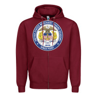 Burgundy United States Merchant Marine Academy Zipper Hoodie - linhVisuals