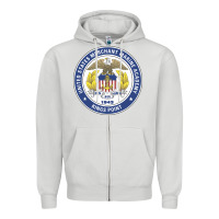 Dove Grey United States Merchant Marine Academy Zipper Hoodie - linhVisuals