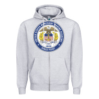 Heather Grey United States Merchant Marine Academy Zipper Hoodie - linhVisuals