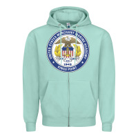 Seafoam United States Merchant Marine Academy Zipper Hoodie - linhVisuals