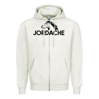 Oatmeal Heather jordache Zipper Hoodie - linhVisuals
