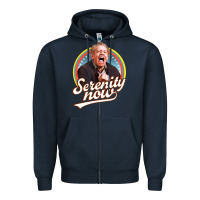 Navy serenity later serenity now Zipper Hoodie - linhVisuals