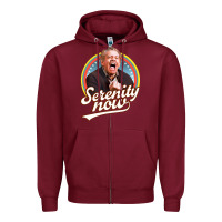 Burgundy serenity later serenity now Zipper Hoodie - linhVisuals