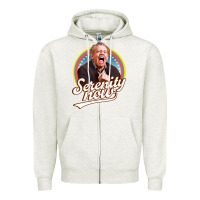 Oatmeal Heather serenity later serenity now Zipper Hoodie - linhVisuals