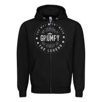 Black graphic 365 grumpy the legend men funny gift Zipper Hoodie - linhVisuals