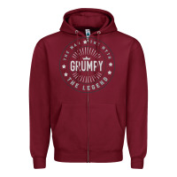 Burgundy graphic 365 grumpy the legend men funny gift Zipper Hoodie - linhVisuals