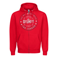 Red graphic 365 grumpy the legend men funny gift Zipper Hoodie - linhVisuals