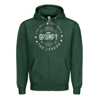Sports Green graphic 365 grumpy the legend men funny gift Zipper Hoodie - linhVisuals