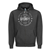 Charcoal Heather graphic 365 grumpy the legend men funny gift Zipper Hoodie - linhVisuals