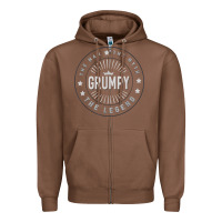 Graphic 365 Grumpy The Legend Men Funny Gift Zipper Hoodie | Teevron