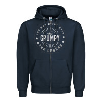 Navy graphic 365 grumpy the legend men funny gift Zipper Hoodie - linhVisuals