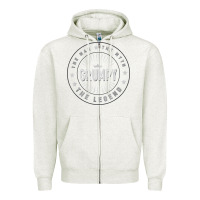 Oatmeal Heather graphic 365 grumpy the legend men funny gift Zipper Hoodie - linhVisuals