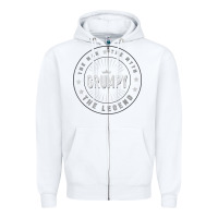 White graphic 365 grumpy the legend men funny gift Zipper Hoodie - linhVisuals